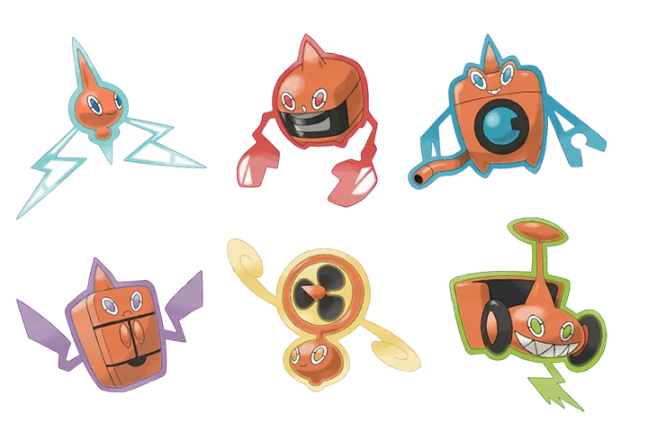 Pokemon Switch 6 x Rotom pokemon(All Forms, 6IV Shiny, With Master Ball)
